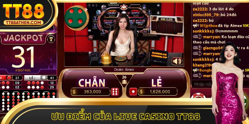 Ưu điểm của live casino tt88